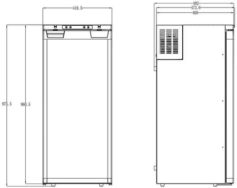 Frigorifero da incasso con compressore LR90L