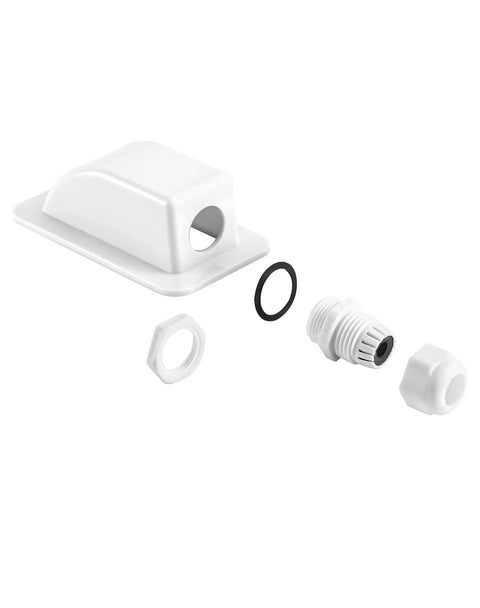 Passe-câble de toit IP68 étanche ABS solaire 1 compartiment pour satellite solaire/climatisation/mobil-home/caravane/bateau, blanc