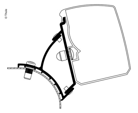 Tendalino Thule 3200, adattatore VW T5/T6 Minivan fisso RHD