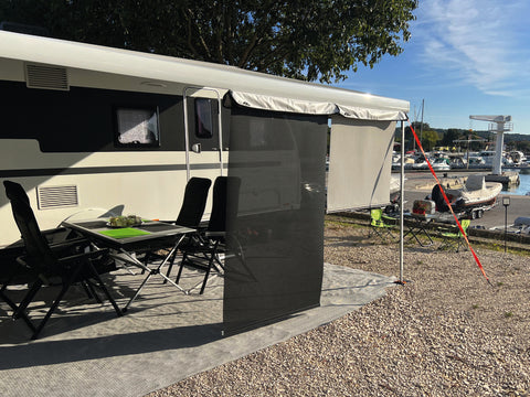 SunBreak schwarz – Blend- & Sichtschutz für Markisen