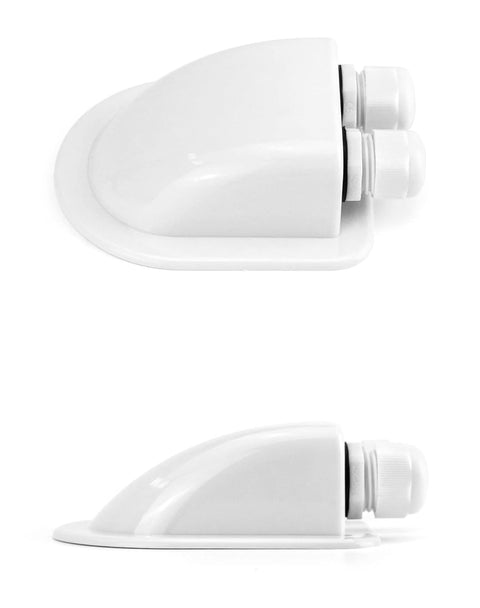 Passe-câble double solaire ABS étanche IP68 pour conduit de toit pour systèmes solaires / satellite / climatisation / camping-car / caravane / bateau