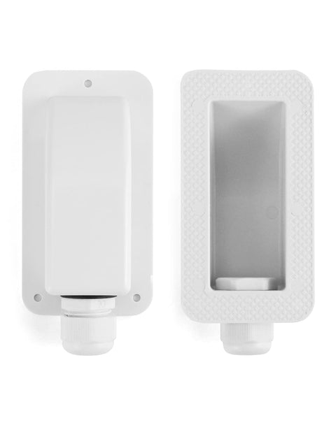 Passe-câble de toit IP68 étanche ABS solaire 1 compartiment pour satellite solaire/climatisation/mobil-home/caravane/bateau, blanc