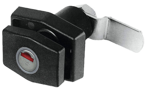 PushLock rettangolare nero senza cilindro + chiave