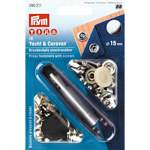 Boutons pression sans couture pour fixer des tissus sur du bois ou de la tôle - 10 pièces