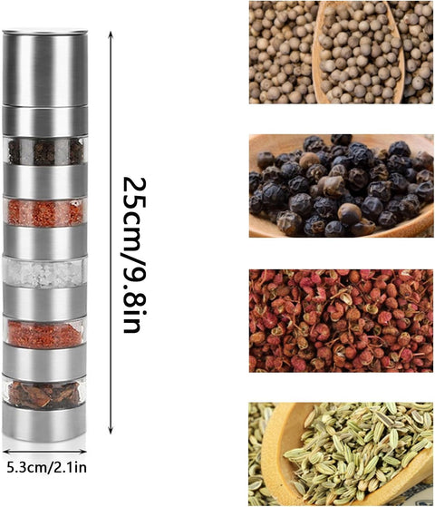 Saupoudreuse à épices 5 en 1 pour camping/extérieur/cuisine