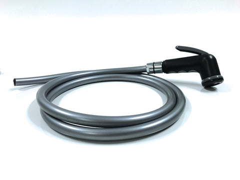 Pommeau de douche à levier avec flexible - Noir