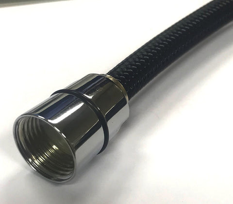 Tuyau de douche - Tissu noir - 1,5 m