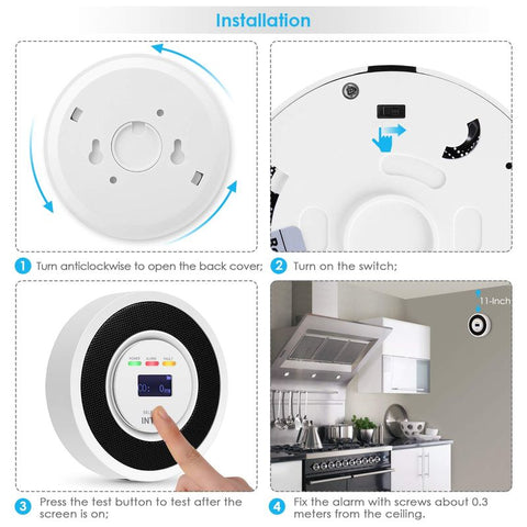 Détecteur de gaz CBE BMTCO, détecteur de monoxyde de carbone, 12 V