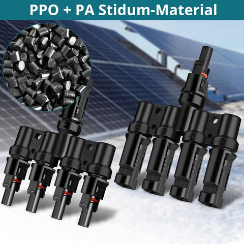 Connecteur de dérivation solaire MC4 mâle/femelle, connecteur de dérivation solaire pour connexion parallèle