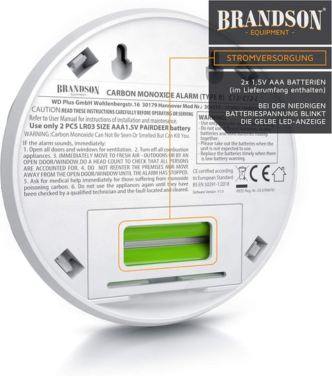 Détecteur de gaz CBE BMTCO, détecteur de monoxyde de carbone, 12 V