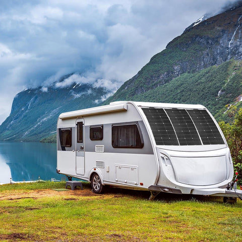 Panneau solaire 100 W / 100 W 18 V Module solaire flexible / Chargeur solaire pour système hors réseau / Système insulaire / Centrale électrique portable / Batterie / Bateau / Voiture / Toit / Camping / Charge / Jardin