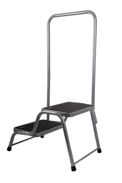 Gradino doppio Carbest con corrimano - 640x375x430 mm