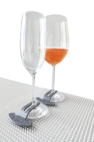 Porte-verres à pied Purvario IVY, 2 pièces, anthracite