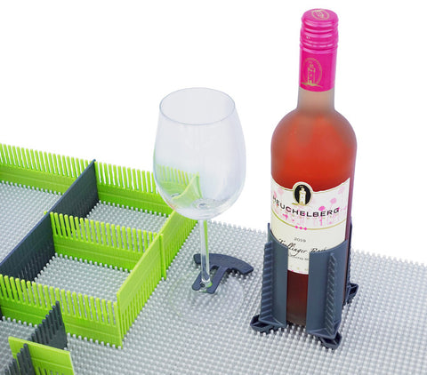 Porte-verres à pied Purvario IVY, 2 pièces, anthracite