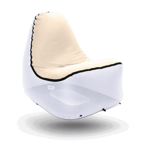 Fauteuil gonflable TRONO - housse de plage crème