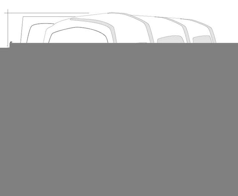 4usvorzelt aufblasbar Movelite 4 Mind, Anbauhöhe 210-255cm, B310xT495cm