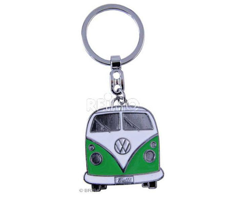 Porte-clés de la collection VW vert, design avant Bulli, 1 pièce.