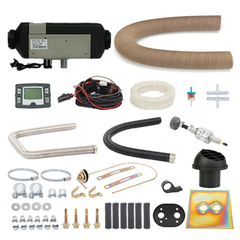 Riscaldatore da parcheggio a benzina 2KW 12V, display LCD, kit altitudine fino a 5000 m