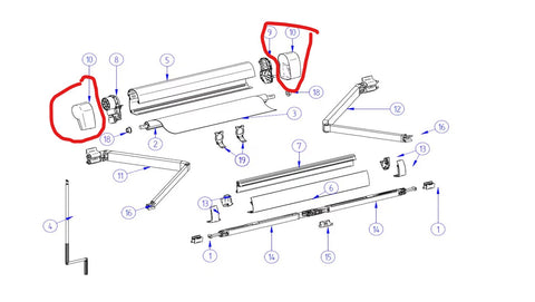 Terminale Omnistor 5102 sinistro+destro antracite