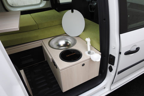 Couvercle pour évier, évier rond, évier en acier inoxydable, évier de camping, évier encastré, évier à poser, évier de cuisine - diamètre 34 cm