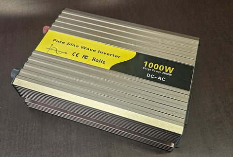 Convertisseur de tension, onde sinusoïdale pure 1000W/12V/230V avec télécommande