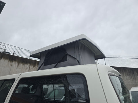 Toit relevable universel pour mini camping-car (ex : Kangoo, Berlingo) Standard Blanc - Mécanisme 90°