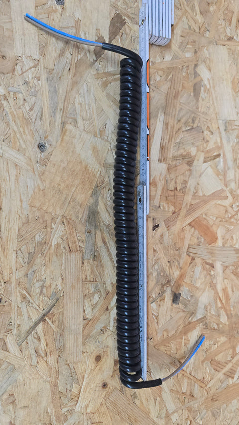 Spiralkabel 2x1,5*3m schwarz - Stromdach für Solaranlage Aufstelldach / Hubdach / Schlafdach