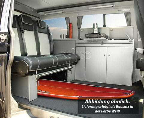 Linea di mobili CityVan, bianco lucido per VW T6/5 passo corto