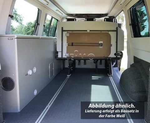 Linea di mobili CityVan, bianco lucido per VW T6/5 passo corto