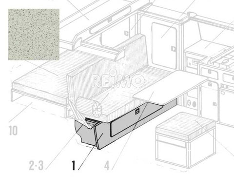 VW T3 Bj. 1980-1990 Klappsitzbank schmal - Bausatz Florida