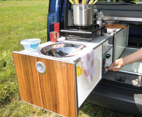 Coffre de cuisine VW Caddy KR+LR Active avec système d'eau