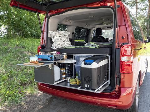 REIMO Campingbox M pour VW Caddy à partir de 2003 et autres mini-camping-cars et monospaces
