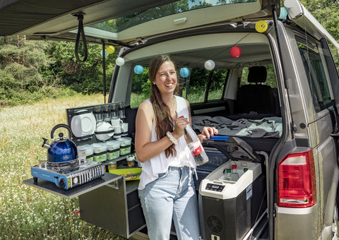 Coffre de camping REIMO L-CM pour VW T6.1/T6/T5 Multivan + California Beach