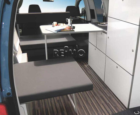 Lit de camp avec banquette rabattable pour VW CADDY Maxi & Camp construit de 8/2010 à 8/2020