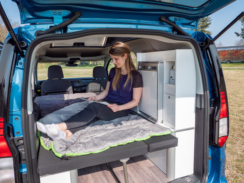 Lit de camp avec banquette rabattable pour VW Caddy 5 L2