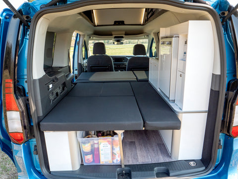 Lit de camp avec banquette rabattable pour VW Caddy 5 L2