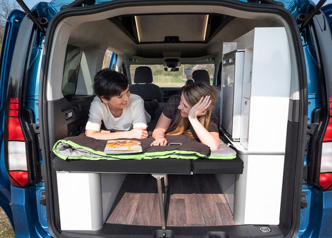 Lit de camp avec banquette rabattable pour VW Caddy 5 L2