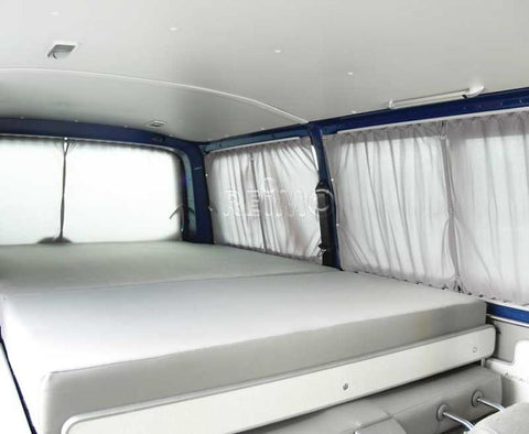 Ensemble de rideaux VW T6/5 LR gris, translucide