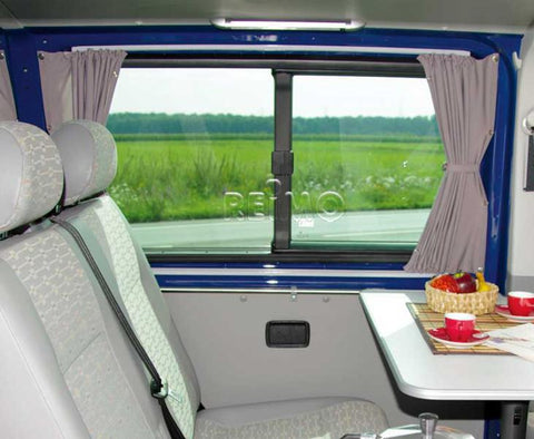 Ensemble de rideaux VW T6/5 LR gris, translucide