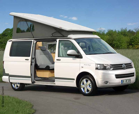 Toit relevable T5 Easyfit, VW T6, LR, arrière haut, fermeture par ceinture, ciel de pavillon climatisé