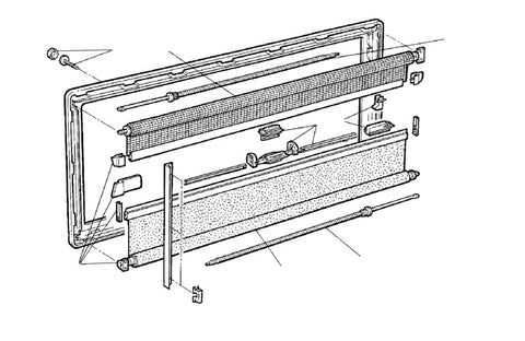 Ricambio per finestra S4 - zanzariera avvolgibile bianca