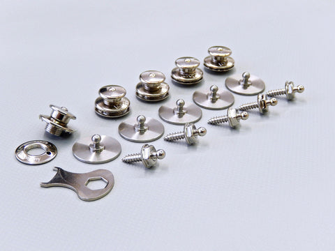 Bottoni automatici di sicurezza LOXX, argento, 5 pezzi