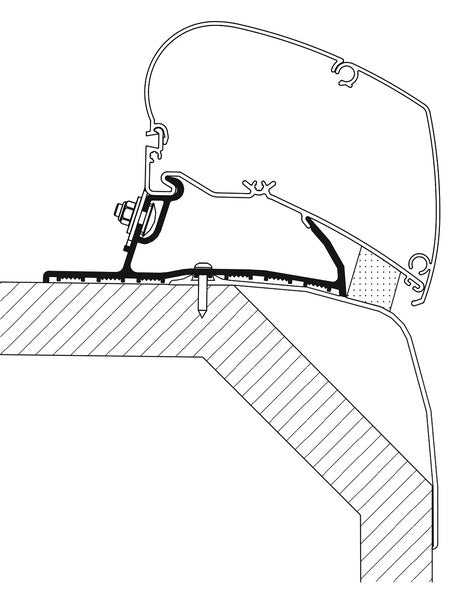 Adattatore Thule Omnistor tendalino Laika Ecovip per TO 6300 / 9200
