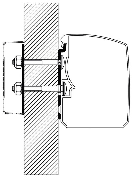Auvent Thule 3200, adaptateur pour paroi plate