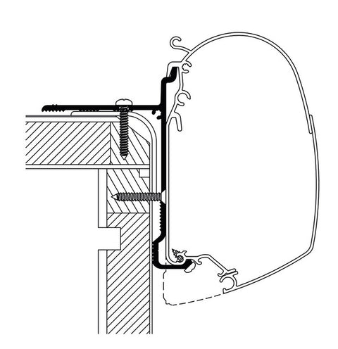 Adattatore per tendalino Omnistor per veicoli semi-integrati Adria