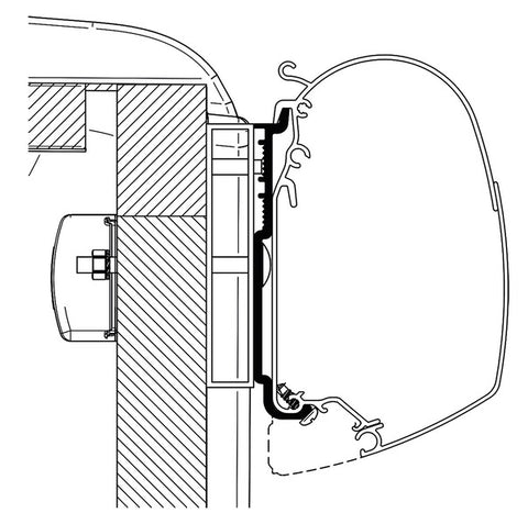 Adattatore per tenda da sole Omnistor per set Carado/Sunlight
