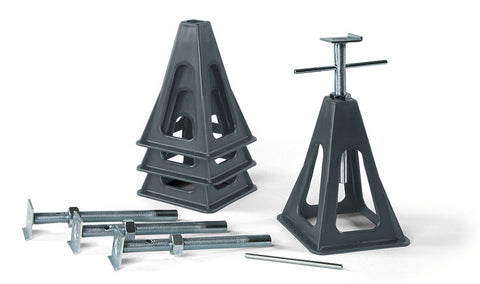 Jeu de tréteaux de support pour caravane en plastique, lot de 4
