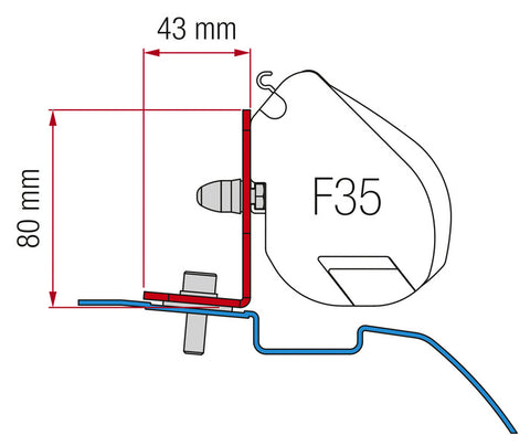 Fiamma Adapter Nissan NV200/Evalia für F35