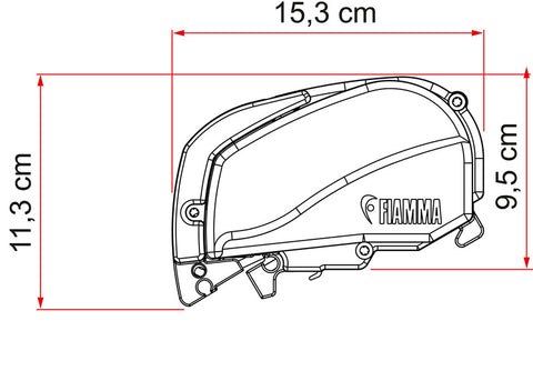 Dachmarkise F80S Länge 3,7 m für Vans und Wohnmobile