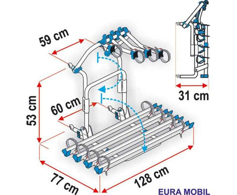 Binario aggiuntivo Rail Quick 128 Blu